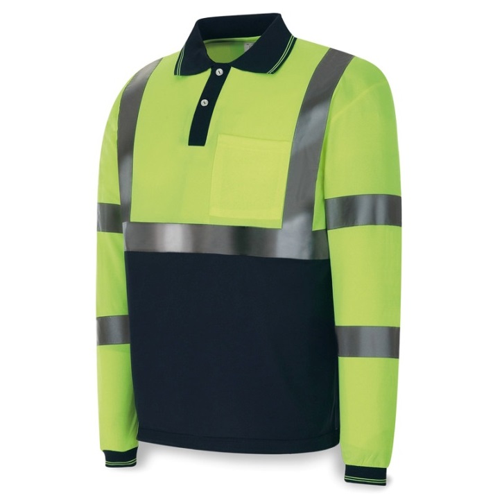 Polo manga larga alta visibilidad amarillo/azul 1288-POLFY/A ML - Referencia 1288-POLFY/A ML